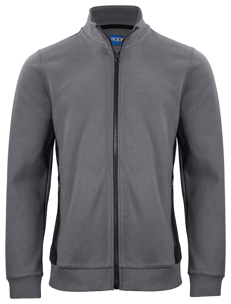 2129 SWEATSHIRT FULL ZIP MIT KONTRASTELEMENTEN 98 grau L