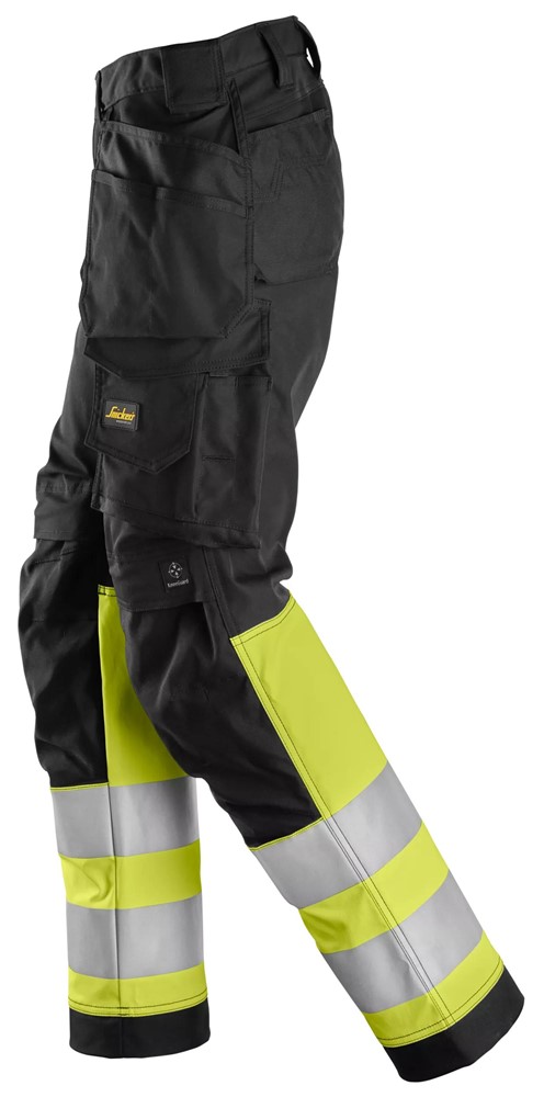 High-Vis-Damenstretchhose mit Holstertaschen, Warnschutzklasse 1
