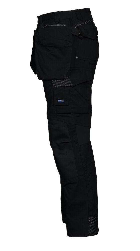 5524 ARBEITSHOSE MIT STRETCHEINSÄTZEN, KNIEVERSTÄRKUNG UND HÄNGETASCHEN 99 schwarz C56, Standard