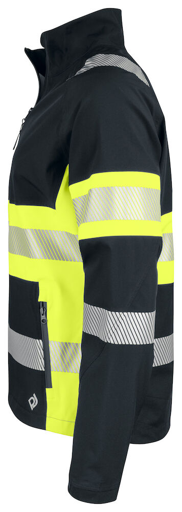 6442 WIND- UND WASSERDICHTE SOFTSHELL JACKE EN ISO 20471 KLASSE 1 11 gelb/schwarz hv XS