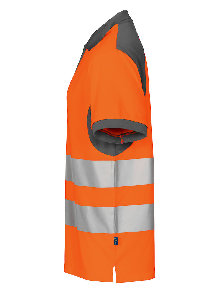 6008 PIQUÉ POLO EN ISO 20471 KLASSE 2 17 orange/grau XL