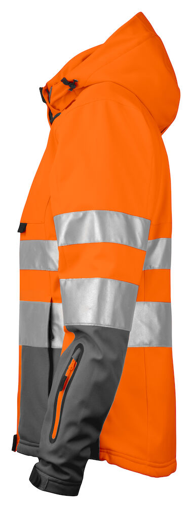 6424 GEFÜTTERTE SOFTSHELL DAMENJACKE EN ISO 20471 KLASSE 3/2 17 orange/grau 2XL