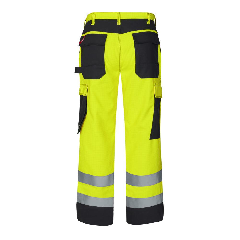 F. Engel Safety Arbeitshose Multinorm EN ISO 20471 3820 gelb/schwarz CH44C, Kurz
