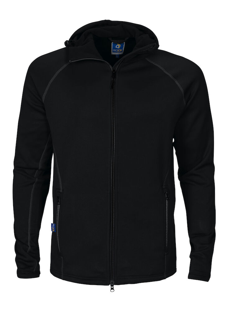 3314 MICROFLEECE JACKE MIT KAPUZE 99 schwarz M