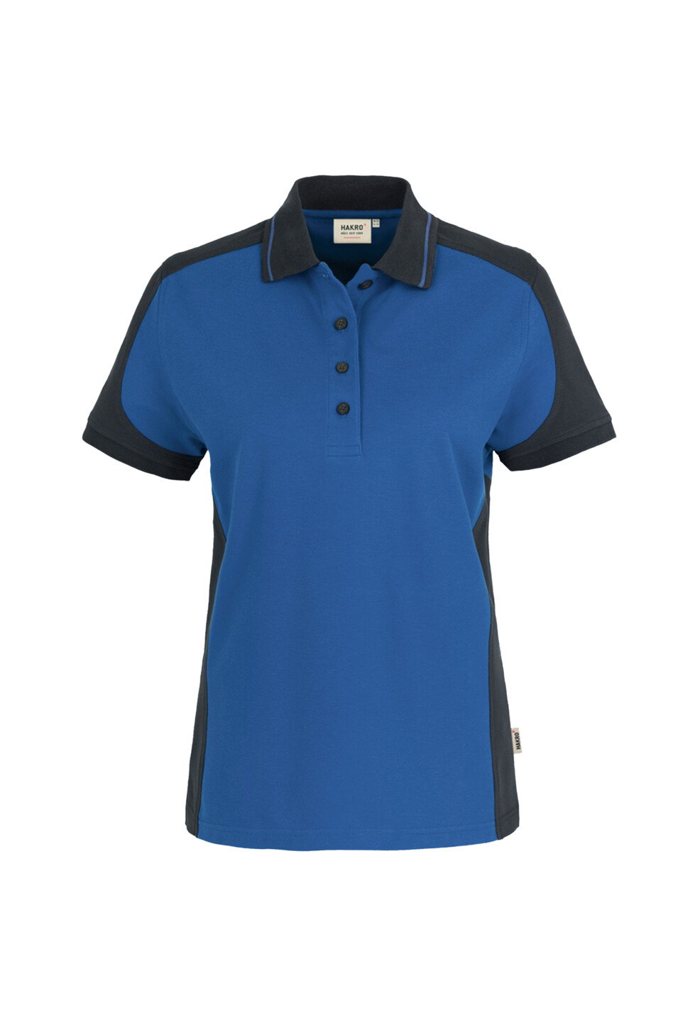 Hakro Damen Poloshirt Contrast Mikralinar 010028-royalblau/anthrazit XS