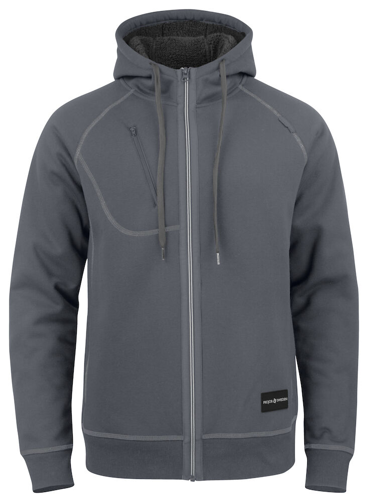 2130 DICKERE KAPUZEN SWEATSHIRT JACKE MIT KONTRASTNÄHTEN 98 grau XL