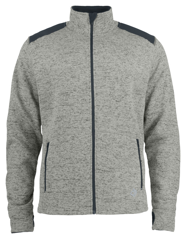 3318 FLEECE JACKE IN MELANGE OPTIK 95 graumeliert M
