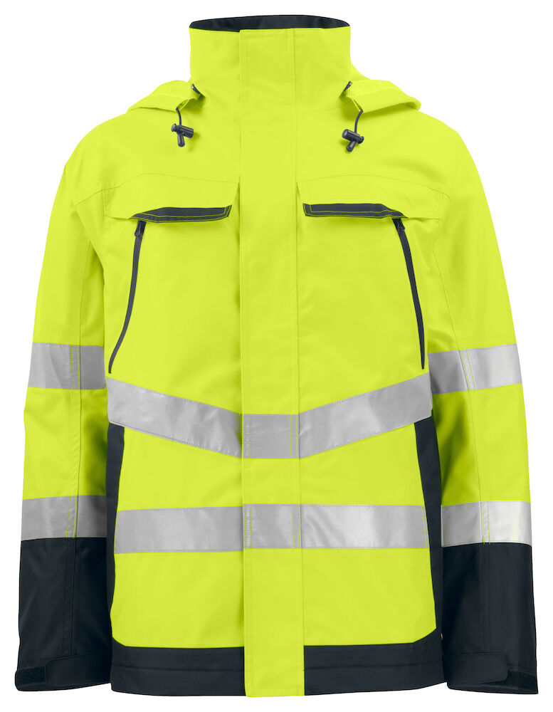 6440 WIND- UND WASSERDICHTER WARNSCHUTZ PARKA EN ISO 20471 KLASSE 3 / EN ISO 343 11 gelb/schwarz hv M