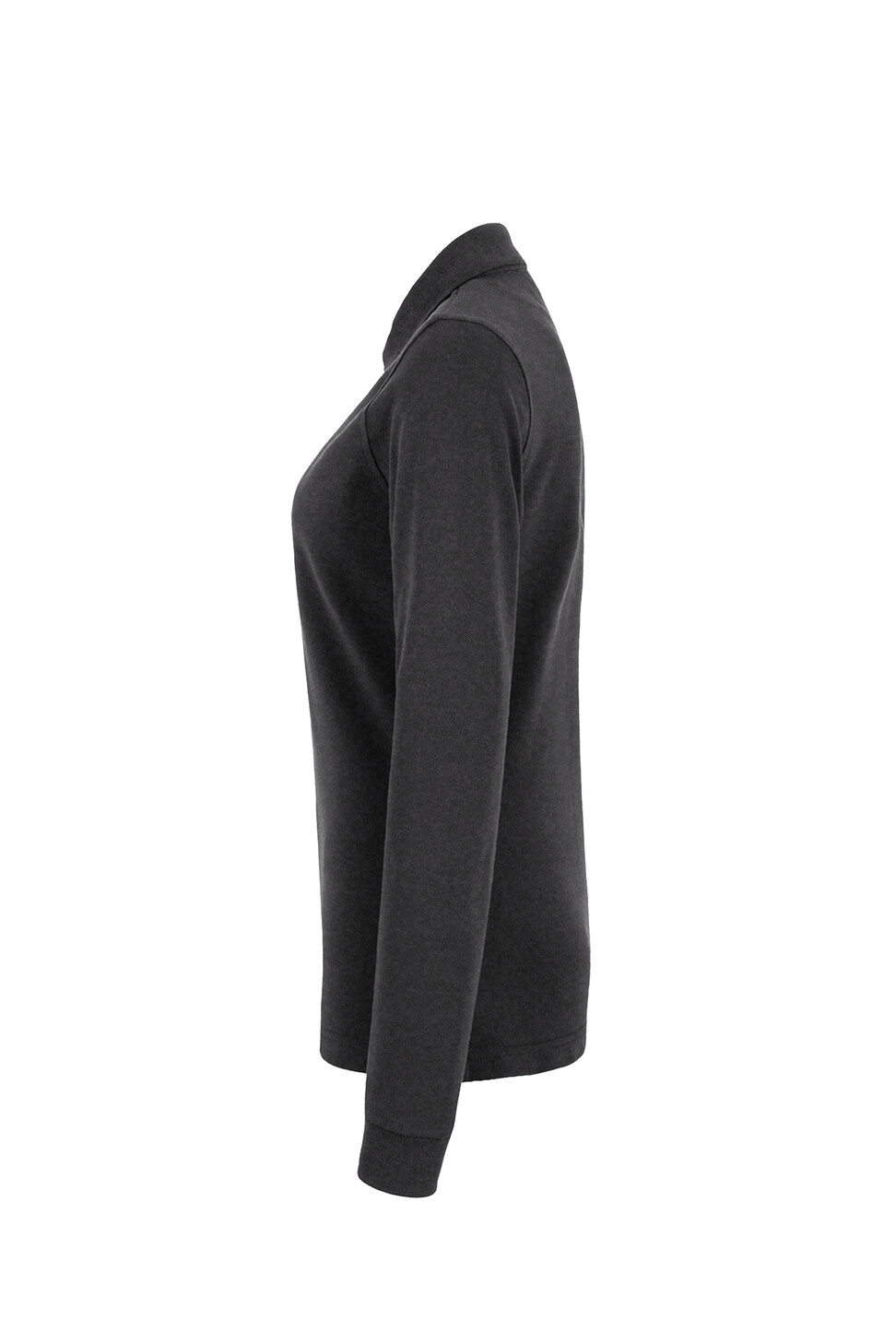 Hakro Damen Longsleeve-Poloshirt Mikralinar 064-karbongrau 3XL
