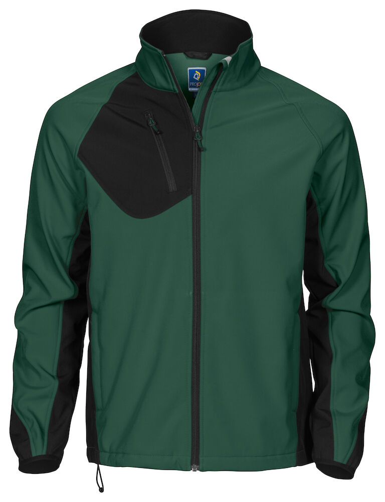 2422 SOFTSHELL JACKE MIT KONTRASTELEMENTEN 66 waldgrün 3XL