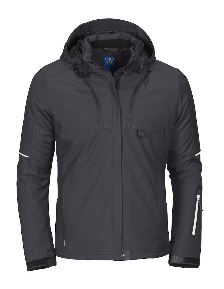 3412 DAMEN 3-LAGIGE SOFTSHELL JACKE 98 grau XS