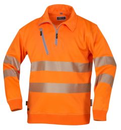 Zip Sweatshirt EN ISO 20471 Kl. 2
