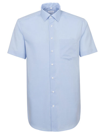 Men?s Shirt Regular Fit Short Sleeve - Light Blue