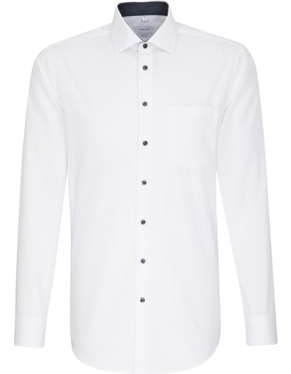 Men?s Shirt Poplin Regular Fit Long Sleeve - White, 38