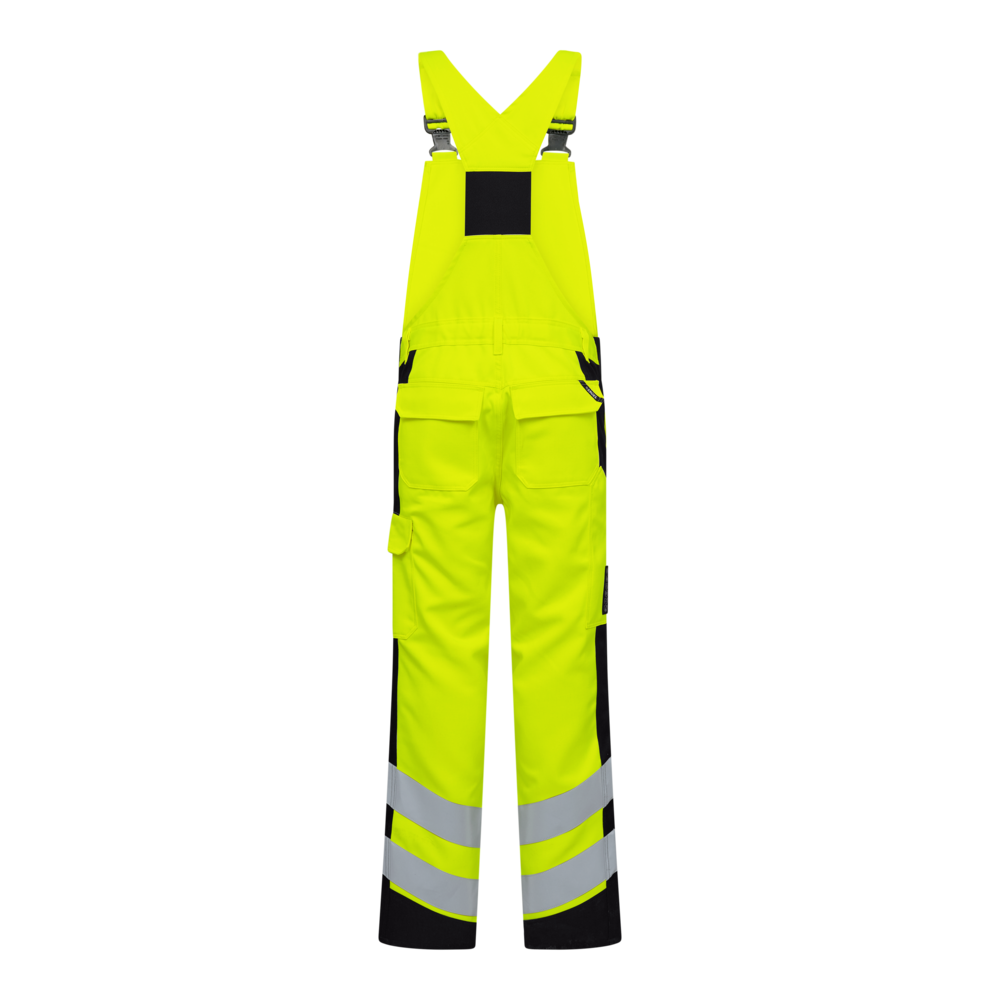 F. Engel Safety Warnschutz-Latzhose 3820 gelb/schwarz CH48C, Kurz